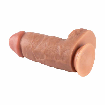 Yeni Süreç Dış Yumuşak İç Sert Sıvı Silikon Çift Seks Oyuncakları Katman Sertlik Süper Simülasyon Kadınlar İçin Dildo