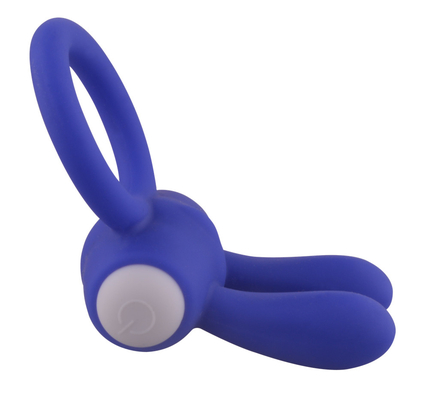 Rabbit Cock Ring Vibrator Penis Ring Extra Stimulation için boncuklarla