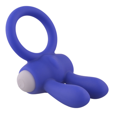 Rabbit Cock Ring Vibrator Penis Ring Extra Stimulation için boncuklarla