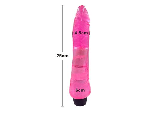Kadınlar için G Spot Klitoral Stimülatör Silikon Jöle Vibratör Yapay Penis
