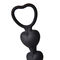 AP-12 Butt Plug Anal Seks Oyuncakları Kalp Şeklinde Güvenli Silikon Malzeme Mor Siyah Renk