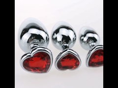 Lüks Metal Popo Oyuncaklar Kalp Şeklinde Anal Eğitmen Jewel Butt Plug Kiti S&M Yetişkin Eşcinsel Anal Fişler Kadın Erkek Seks Hediyeleri Yeni Başlayanlar için Şeyler Çiftler